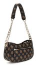 GUESS Evelune Top Zip Shoulder Bag Mocha Logo GUESS Evelune Top Zip Shoulder Bag Mocha Logo