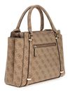 GUESS Eco Erica 2 Compartment Satchel Latte Logo GUESS Eco Erica 2 Compartment Satchel Latte Logo