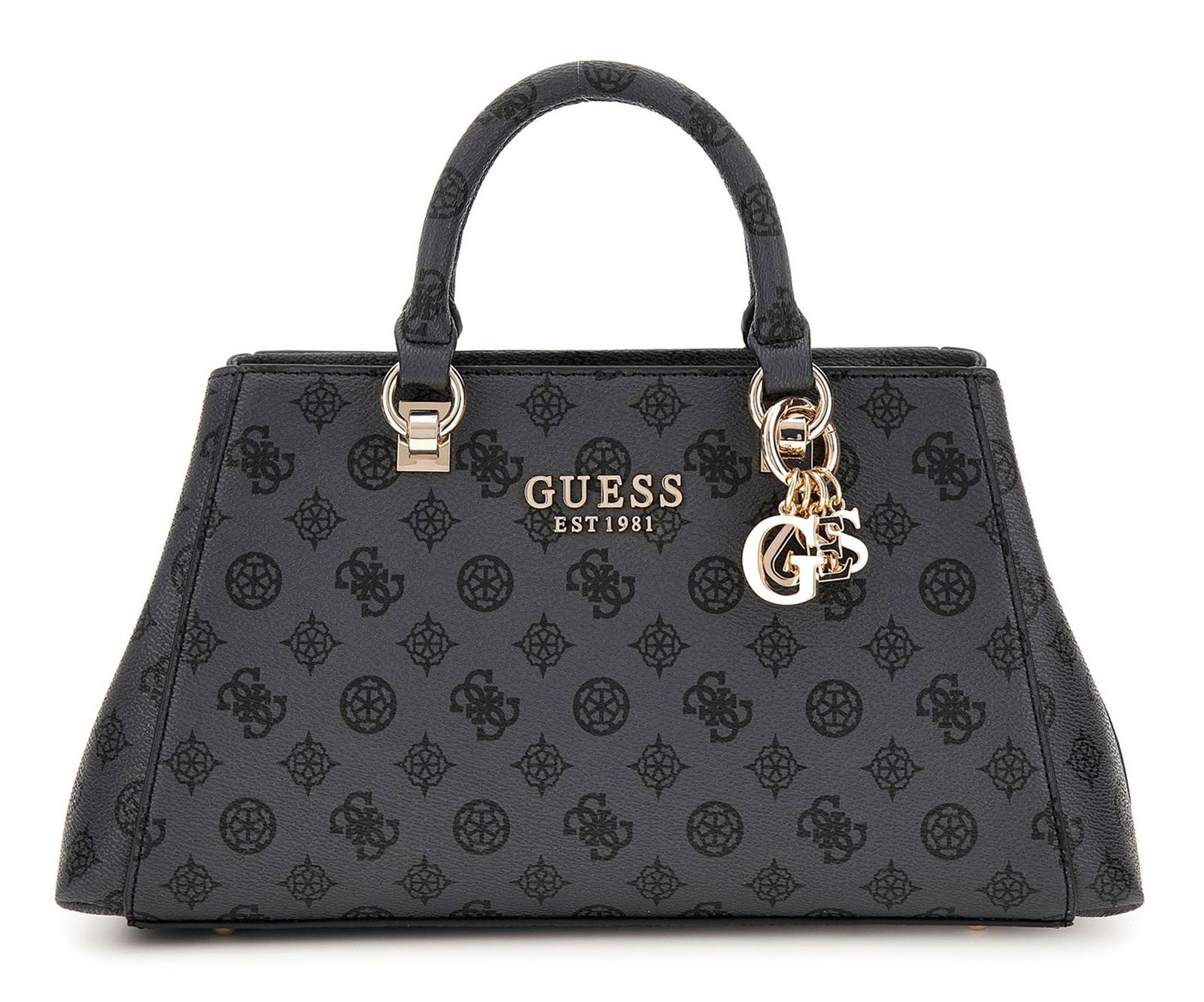 GUESS Handbag Evelune Girlfriend Satchel Charcoal Logo Buy Bags GUESS Handbag Evelune Girlfriend Satchel Charcoal Logo Buy Bags