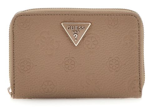 GUESS Cresidia SLG Zip Around Wallet M Dark Taupe