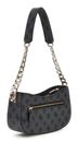 GUESS Evelune Top Zip Shoulder Bag Charcoal Logo