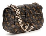 GUESS Eco Erica Convertible Xbody Flap Bag Brown Logo