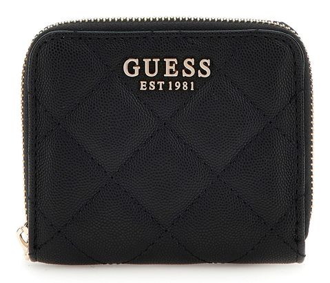 GUESS Eco Carly SLG Small Zip Around Wallet Black