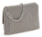 GUESS Zalina Mini Flap Clutch Silver GUESS Zalina Mini Flap Clutch Silver