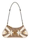 GUESS Mintha Mini Top Zip Shoulder Bag Latte Logo / Brown GUESS Mintha Mini Top Zip Shoulder Bag Latte Logo / Brown