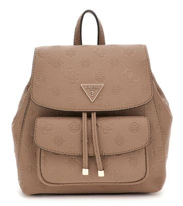 GUESS Cresidia Flap Backpack S Dark Taupe