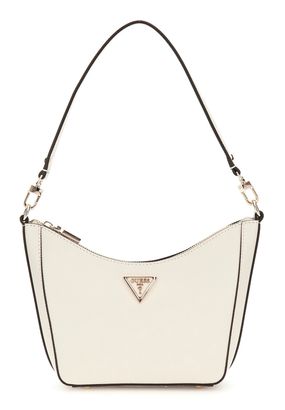 GUESS Eco Gloriana Top Zip Shoulder Bag Stone