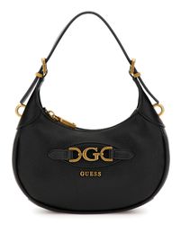 ショルダーバッグ・ポシェット Guess MALVA logo decorated crescent round mini hobo bag HO3A Amazon.com: GUESS Malva Mini Hobo, Light Brown : Clothing