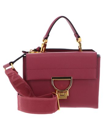 COCCINELLE Arlettis Signature Handbag Grained Leather Rosewood