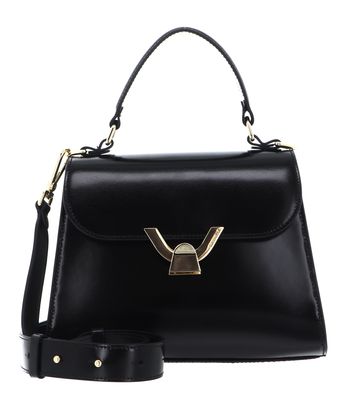 COCCINELLE Dew Shiny Calf Leather Handbag Noir