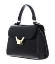 COCCINELLE Dew Shiny Calf Leather Handbag Noir
