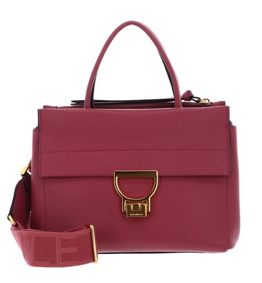 COCCINELLE Arlettis Signature Handbag Grained Leather Rosewood