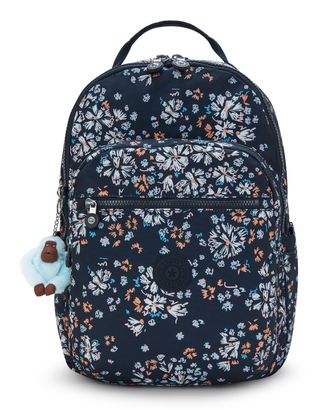 kipling Back To School Print Seoul Lap Backpack L Flower Field