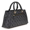 GUESS Evelune Girlfriend Satchel Charcoal Logo