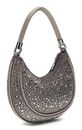 GUESS Zalina Mini Small Hobo Pewter
