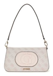 ショルダーバッグ・ポシェット Guess MIETTA G logo flap shoulder bag HO3A3A57 GUESS Eco Mietta Flap Shoulder Bag, Coal Logo/Black