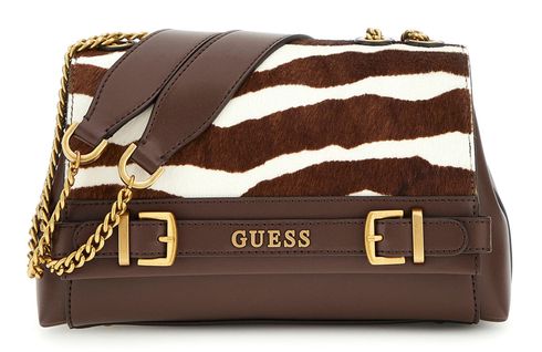 GUESS Sestri Logo Convertible Xbody Flap Zebra