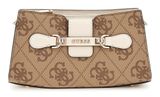 GUESS Nolana Mini Crossbody Top Zip Latte Logo / Bone