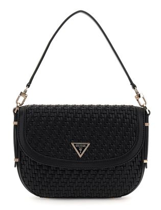 GUESS Murielle Flap Shoulder Bag Black