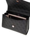 GUESS Nolana Top Handle Flap Bag Coal Logo