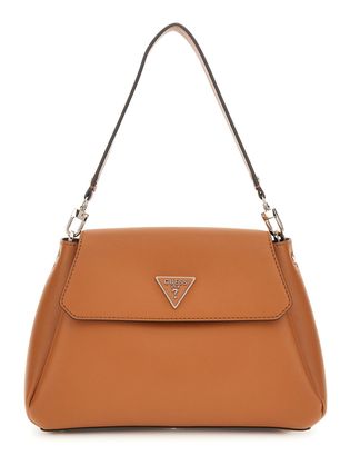 GUESS Sora Girlfriend Flap Shoulder Bag Cognac
