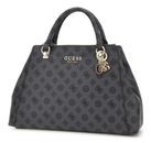 GUESS Evelune Girlfriend Satchel L Charcoal Logo