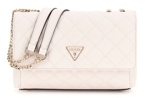 GUESS Eco Carly Convertible Xbody Flap Bag Stone