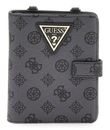 GUESS Wilder Travel Passport Holder Charcoal GUESS Wilder Travel Passport Holder Charcoal