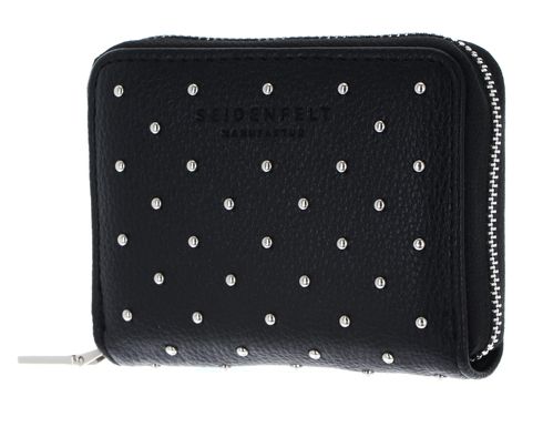 SEIDENFELT MANUFAKTUR Ylva Little Rivet Wallet Black With Tiny Rivets