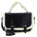 SEIDENFELT MANUFAKTUR Drevja Satchel Glossy Black & Beige Teddy