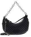 SEIDENFELT MANUFAKTUR Jomala Halfmoon Pochette Bag Black With Tiny Rivets SEIDENFELT MANUFAKTUR Jomala Halfmoon Pochette Bag Black With Tiny Rivets
