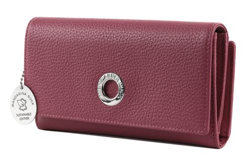 MANDARINA DUCK Mellow Leather Wallet with Flap L Red Violet