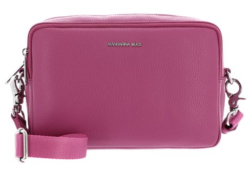 MANDARINA DUCK Mellow Leather Crossbody Camera Bag Red Violet