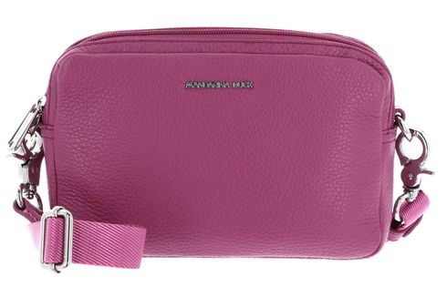 MANDARINA DUCK Mellow Leather Crossbody Camera Bag Red Violet