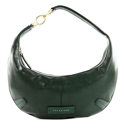 THE BRIDGE Flavia Hobo Bag M Verde Inglese Oro