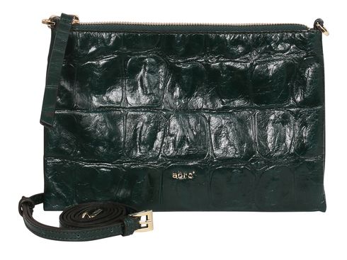 abro Leather Maxi Cocco All Day Crossbody Bag Pixie Green