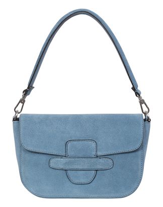 abro Leather Suede Shoulder Bag Camilla Light Blue / Fairy