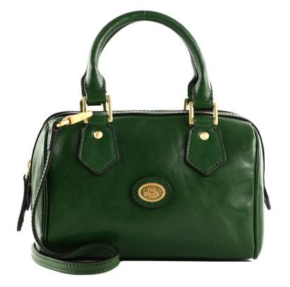 THE BRIDGE Stodo Handbag XS Verde Inglese abb. Oro