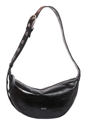 abro Leather Alias Soft By My Side Bag Black / Nickel