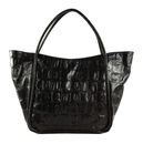 abro Leather Maxi Cocco Shopper Willow Dark Brown