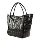 abro Leather Maxi Cocco Shopper Willow Dark Brown