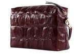 abro Leder Maxi Cocco Crossbody Bag Kaia Bordeaux