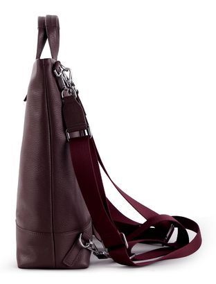 Sac à Dos JOST Vika X-Change Bag S En Cuir – Rouge Vin (Unisexe, Ordinateur)