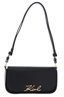 KARL LAGERFELD K / Signature Crossbody Bag Black / Vibration Gold