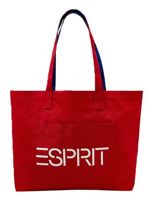 ESPRIT Logo EW Tote Dark Red