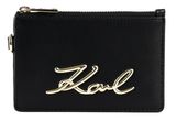 KARL LAGERFELD K / Signature 2.0 Strap Zip Around Wallet Black KARL LAGERFELD K / Signature 2.0 Strap Zip Around Wallet Black