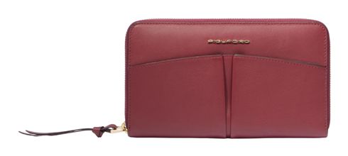 PIQUADRO Ashley Zip Around Women's Wallet RFID Bordeaux