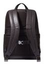 PIQUADRO Black Square Backpack Wide Opening 14" Dark Brown