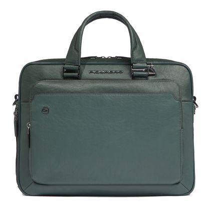 PIQUADRO Black Square Computer Briefcase GreenGreen