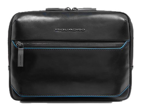 PIQUADRO Blue Square Crossbody Bag Black